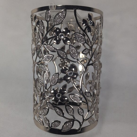 White Barn NEW Fragrance Melt Warmer Wrap Cover Floral Vines Glitter Gold Flower - Picture 4 of 9